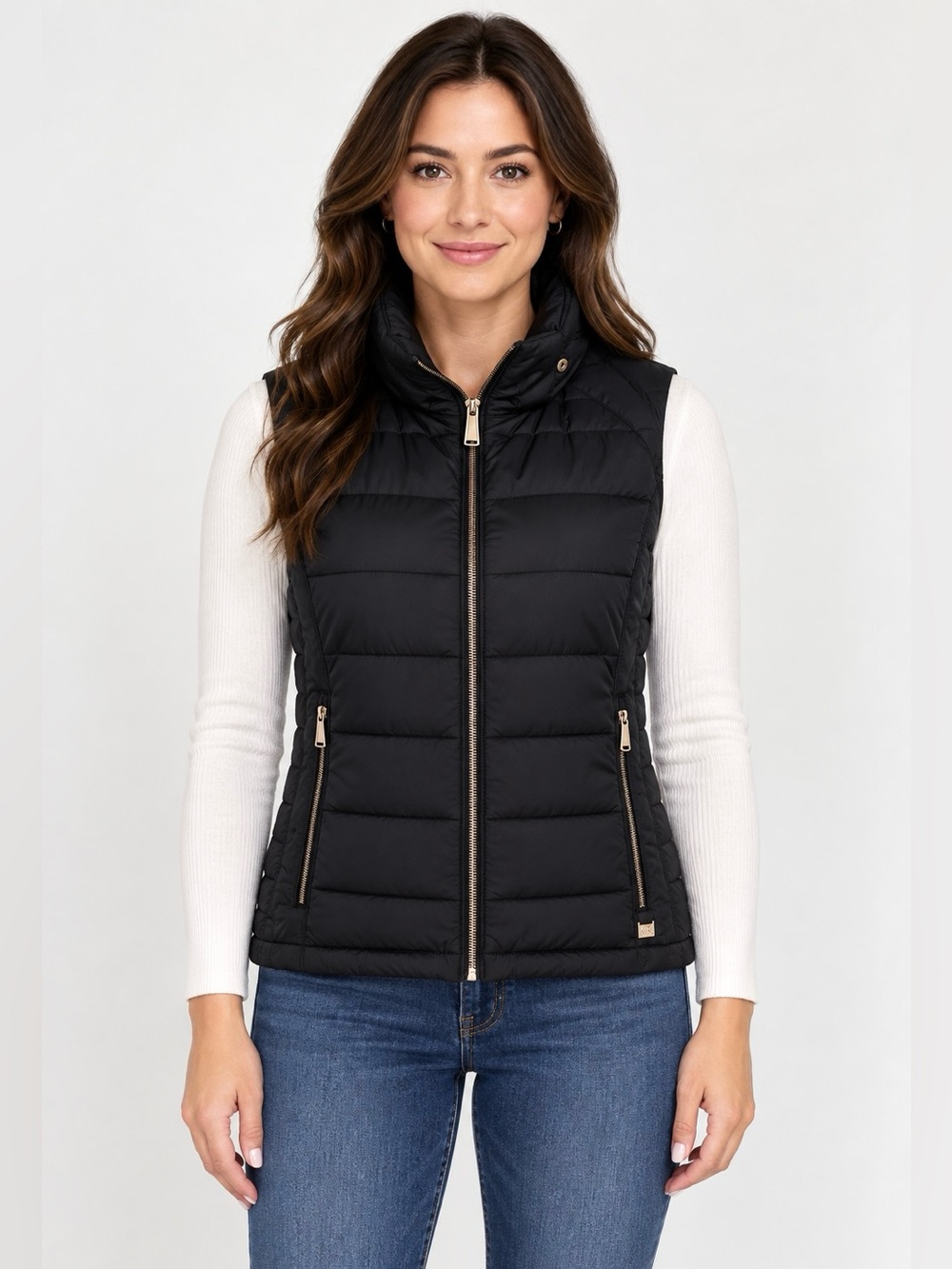 Michael Kors Black Down Puffer Vest Size M – 60% Down 20x25